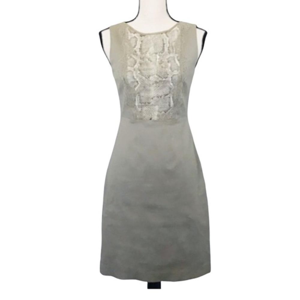 Elie Tahari Tan Sleeveless A-line Dress Size 2